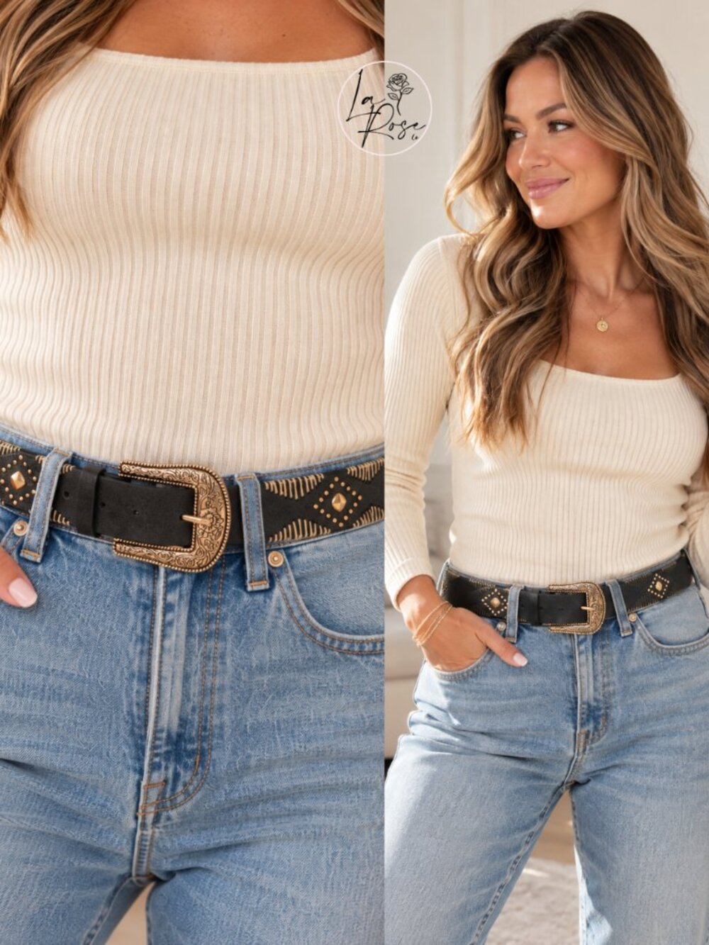 Knox Floral Etched Buckle Belt | Women's Western Accessories